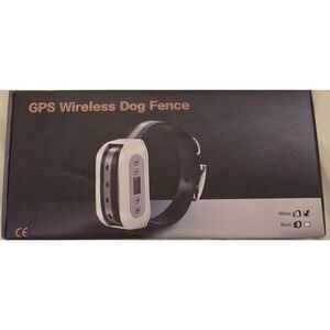 GPS Wireless Dog Fence System Electric Satellite Technology with Collar White